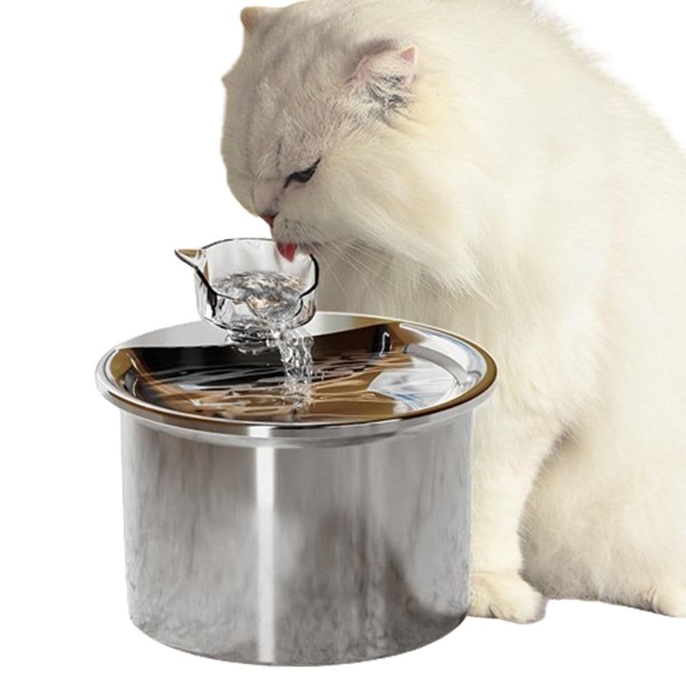 USB Powered 2L Automatic Cat Water Fountain Stainless Steel Pet Water Feeder, photo 1 of 8