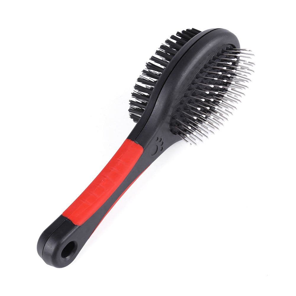 Double Sided Pet Brush,Professional Double Sided Pin & Bristle Bamboo Brush for Dogs & Cats,Protection Salon Grooming (L), photo 1 of 5