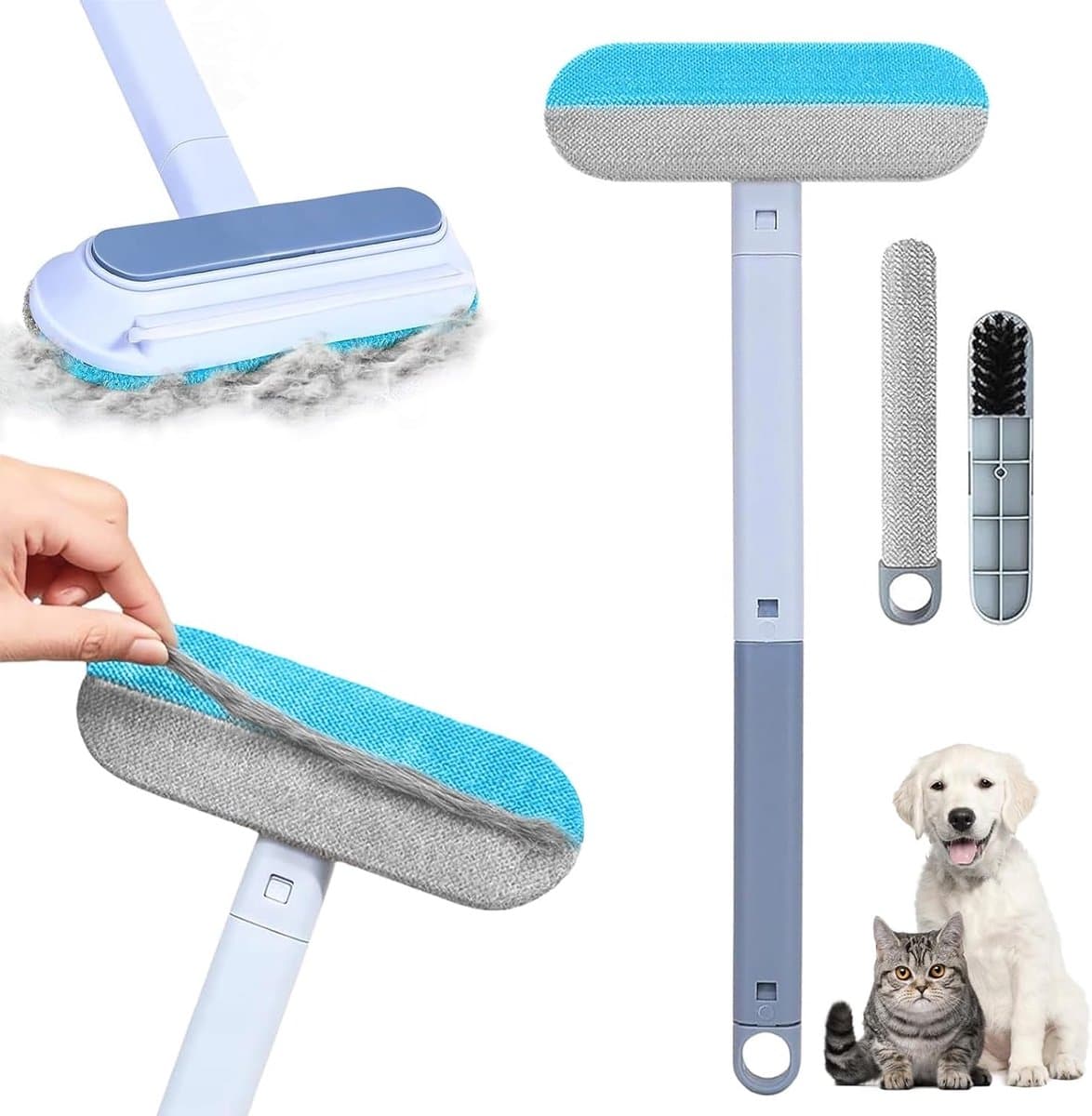 Pet Hair Remover 4 in 1 - 45x18cm - Reusable - Long handle, photo 1 of 5