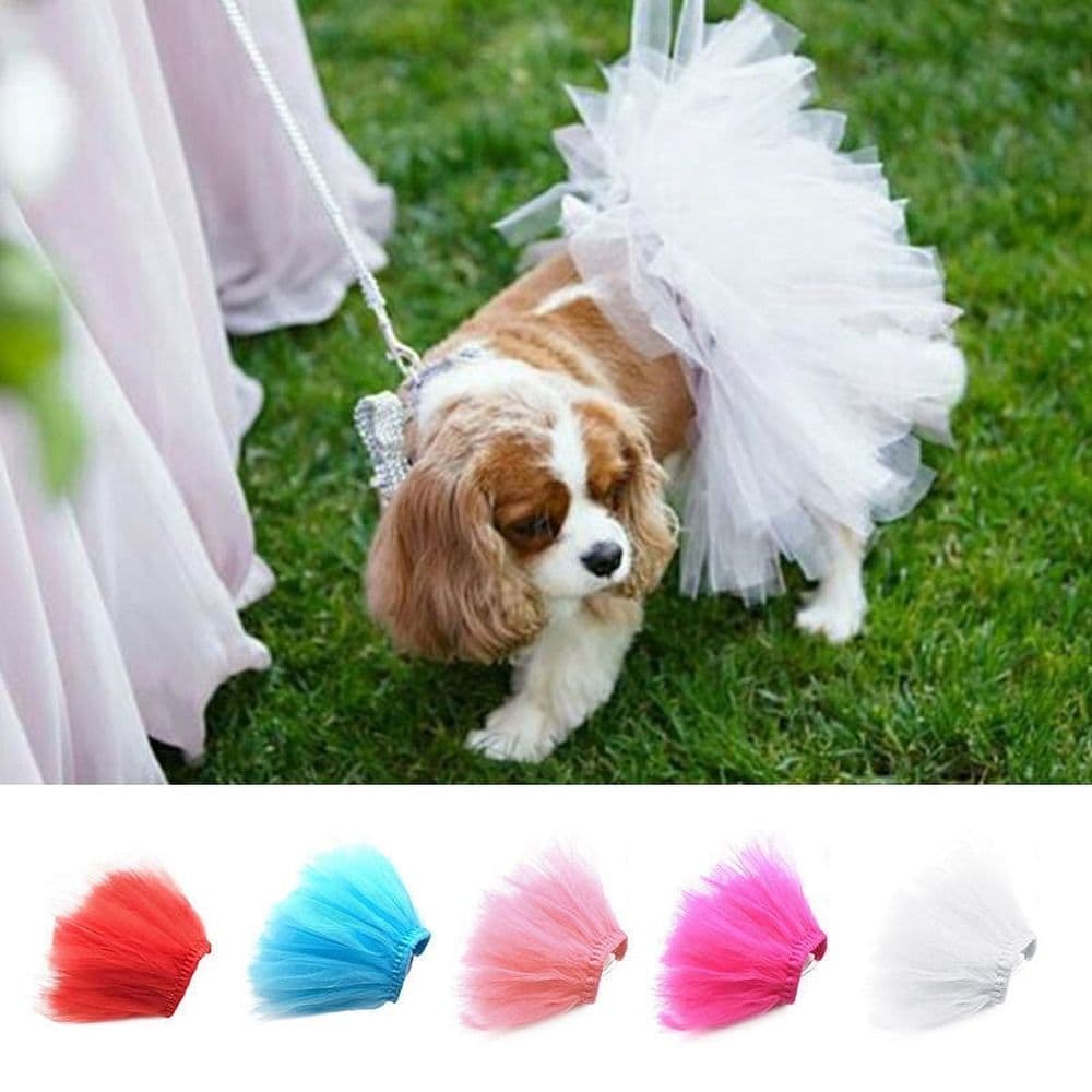 Dog Tutu Tulle Tutu for Dogs Small Large Medium Dog Dress Dog Ballerina Costume Skirt for Puppy Cats Bunny Pet Outfit Birthday Wedding Party Photo Prop Supplie, photo 1 of 4