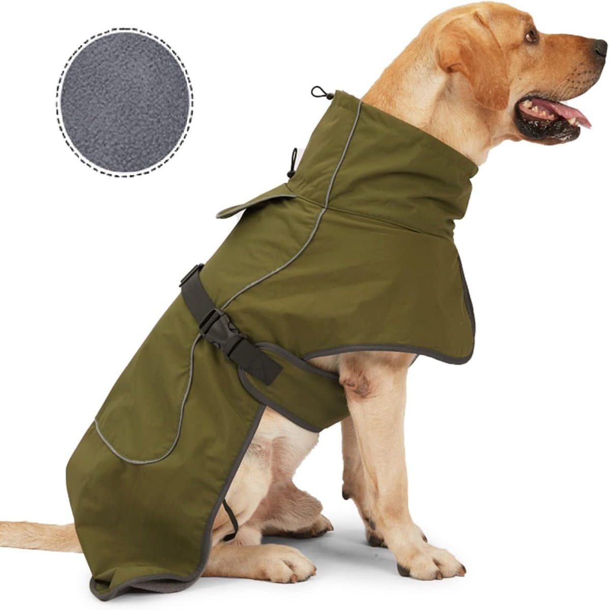 Dog Raincoat - Dog Jacket - Waterproof Winter Dog Coat - Windproof Dog Jacket - Winter Dog Coat - Reflective Strip - Perfect for medium and large dogs, photo 1 of 10