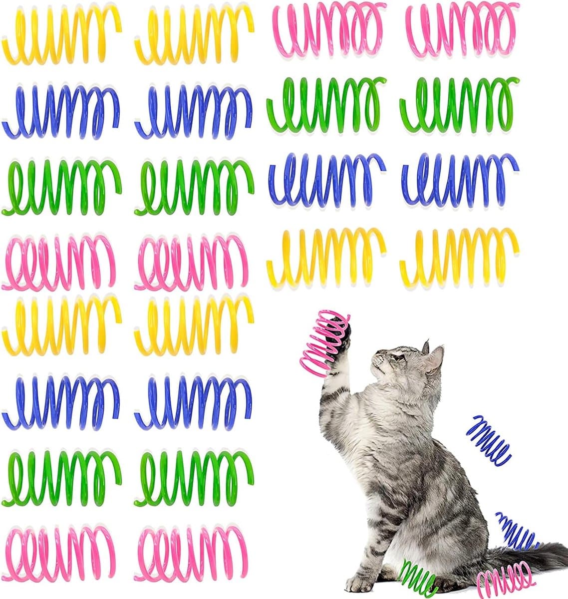 Cat Feather Toys - 24 Feather Toys - Cat Feather Toys - Toy Feathers - Pet Novelty Toys - Colorful Feathers - Feathers for Cats, photo 1 of 7