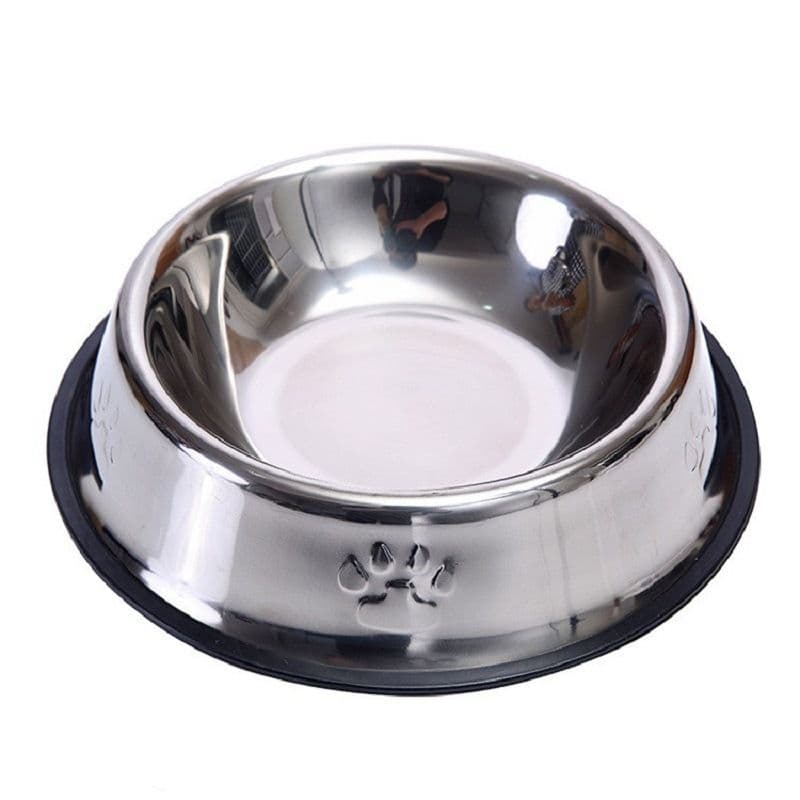 Stainless Steel Dog Bowls, Dog Feeding Bowls, Dog Plate Bowls with Rubber Base, Small and Medium Pet Feeder Bowls and Water Bowls, photo 1 of 5