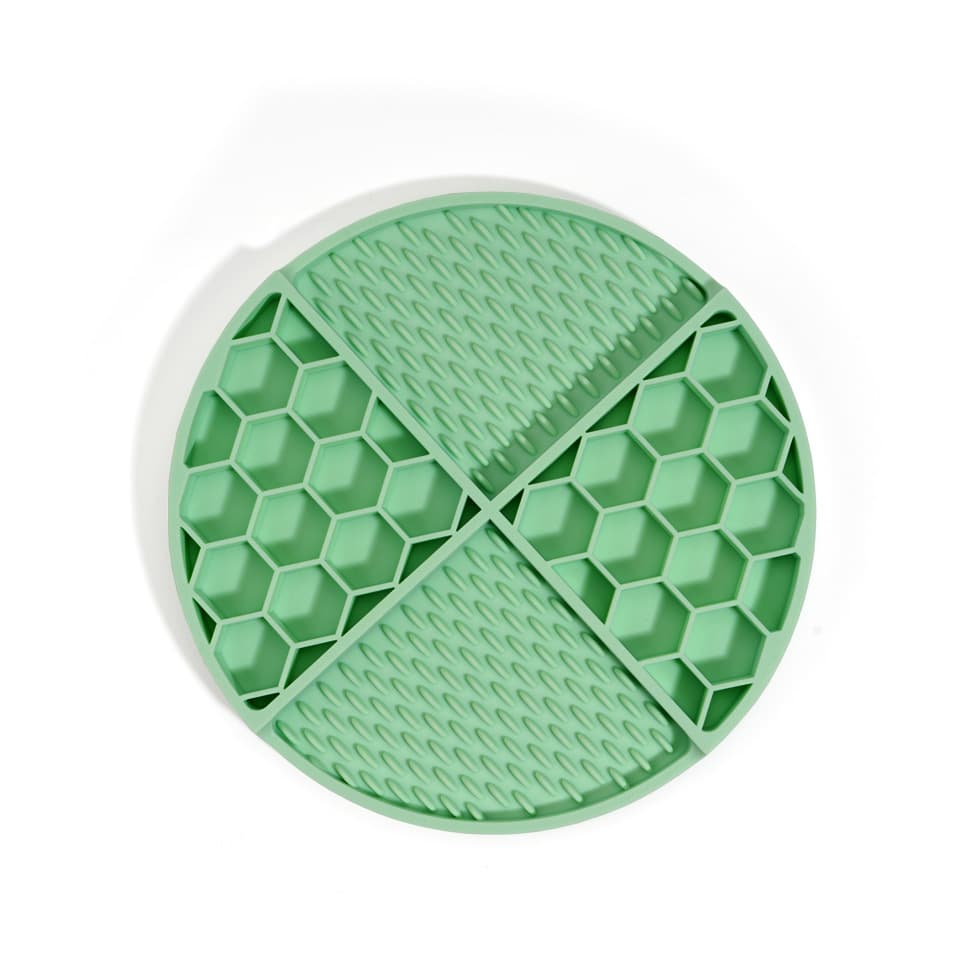 2 Pcs Honeycomb Pet Slow Feeder Bowl - Anti-Choke Silicone Lick Mat with Suction for Dogs