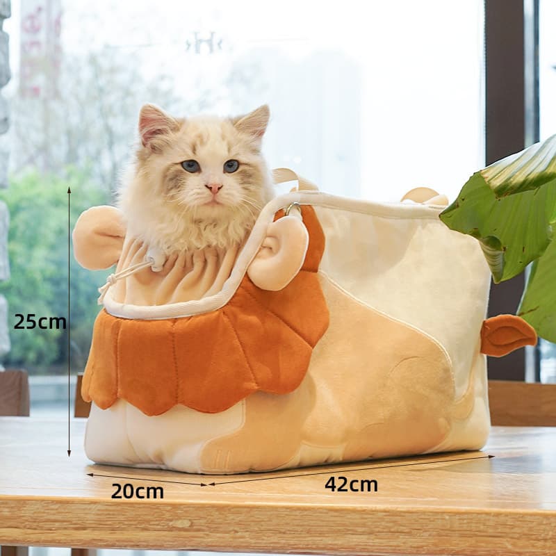 Lion Shape Pet Carrier Bag Large Capacity Breathable Mesh Adjustable Opening Portable Handheld Shoulder Travel Bag for Local Pet Owners and Small Animals, photo 1 of 6
