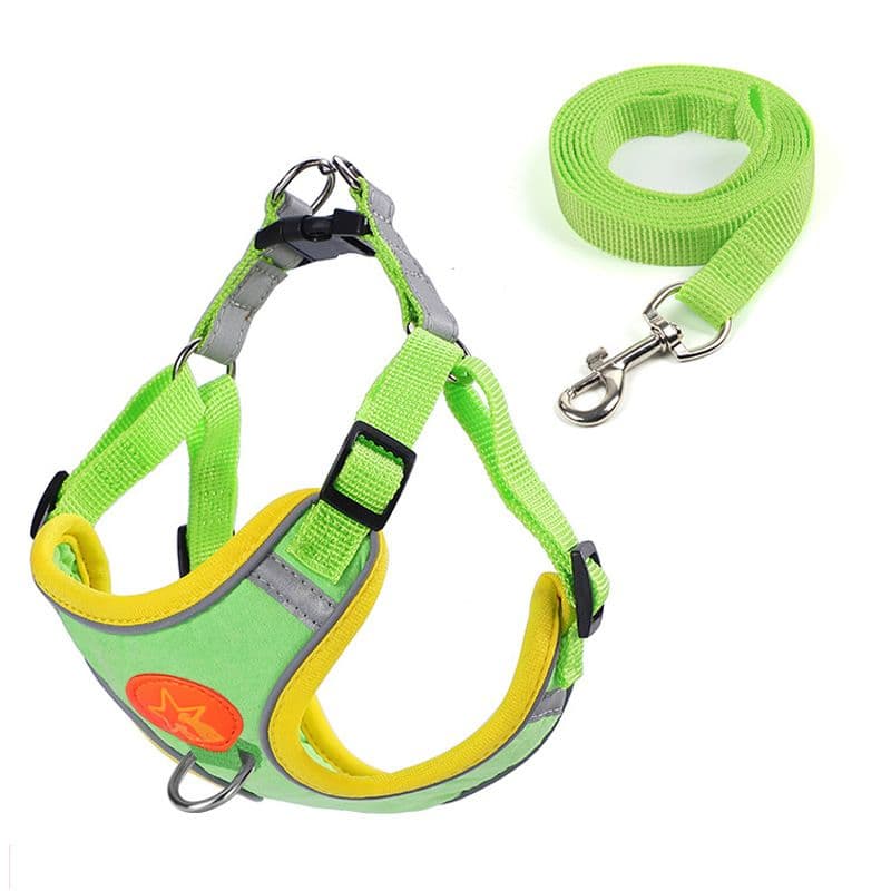 Benasen Reflective Dog Harness Vest Fabric Green XS (Recommended for - pets)