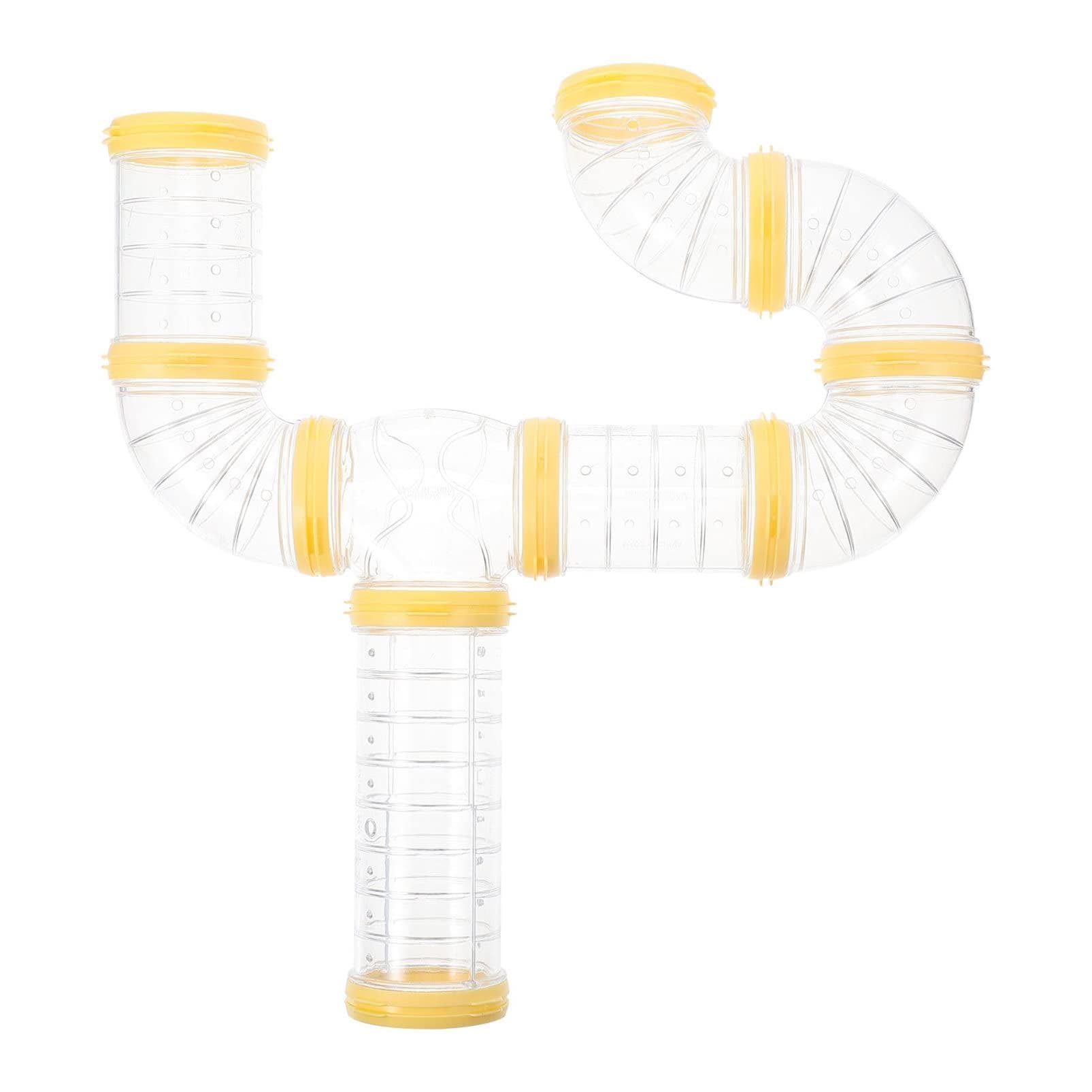 Gerbil Tunnels Fun Ferrets Yellow and Assorted Small Hut Toys Tool Connector Curved Connectors Cage, Accessories, Pet Pig, photo 1 of 5