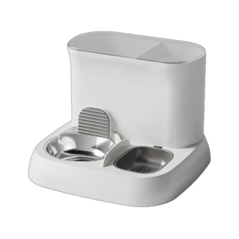 Pet automatic feeding water dispenser ceramic bowl grey 28.5 * 28.5 * 25CM