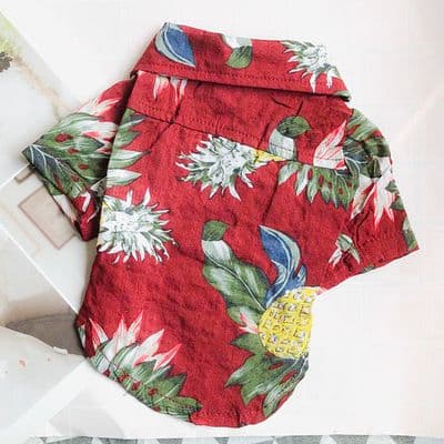 Pet Shirt Hawaii Print Odd Pet Dog Cat