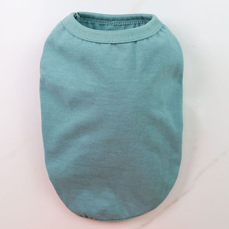 Cotton Pet Vest Dog Cat Clothing Small Large - Pure cotton vest pure gray blue