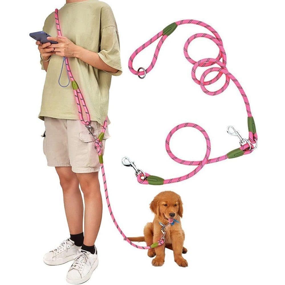 Reflective Hands-Free Dog Leash with Shoulder Strap for Jogging, Compatible with Small and Medium Dogs
