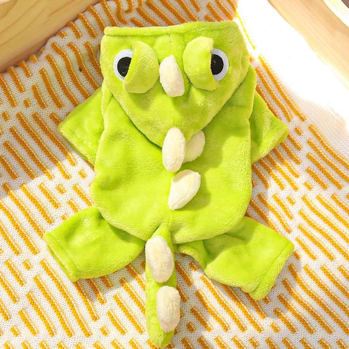 Warm Pet Clothing - Cute Dinosaur Dog Suit - Warm Fleece Pet Clothes for Small Dogs