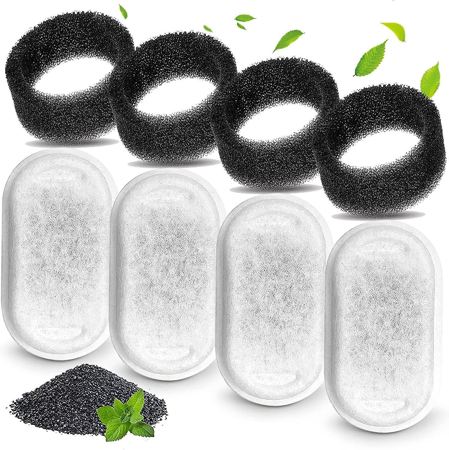 Water Fountain Filter Set of 16 Compatible with Catit Stainless Steel Pet Fountain Includes 8 Replacement Filters and 8 Sponges, photo 1 of 5