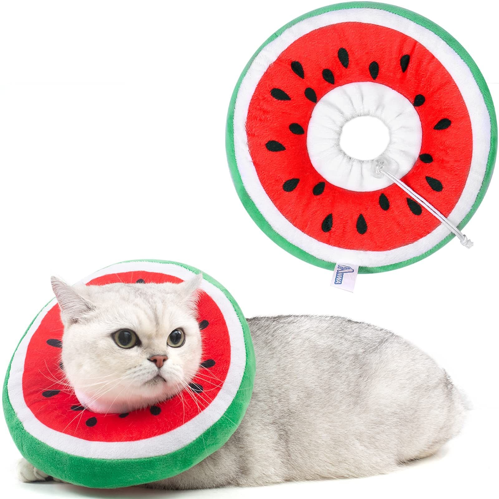 2 Pieces Adjustable Cat Cone Collar Soft Cat Recovery Collar Cute Cat Elizabethan Collars Pet Neck Cone for Kitten and Small Dogs, photo 1 of 5