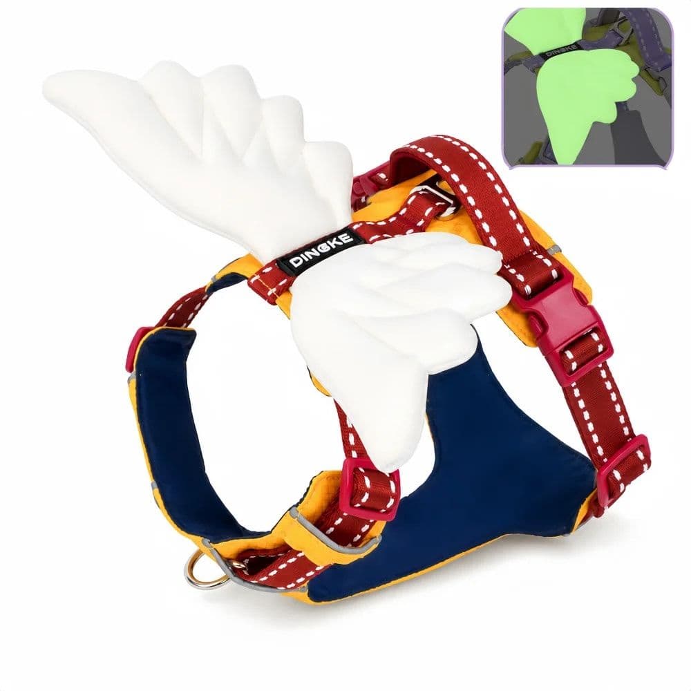 Adorable Angel Wings Dog Harness with Glowing 3D Luminous Design, Breathable No-Pull Walking Vest for Puppies and Small to Large Dogs, Soft Padded Outdoor Gear with Matching Leash Option Available (, photo 1 of 10