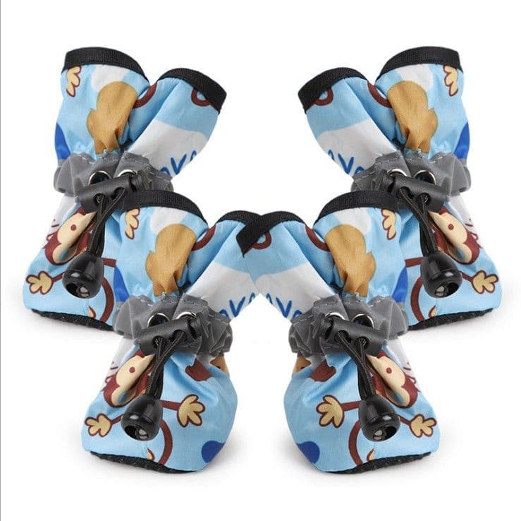Dog Shoes Waterproof Non-slip Polyester Set 4 Pretty Pet