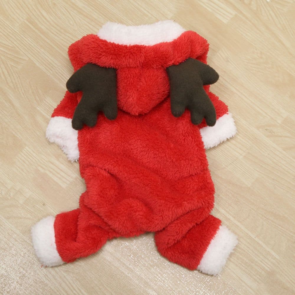 shine Pet Four Legged Clothing Polyester Cotton Four-legged flannel extra-long-eared rabbit back length - Four-legged red elk flannel, photo 1 of 10
