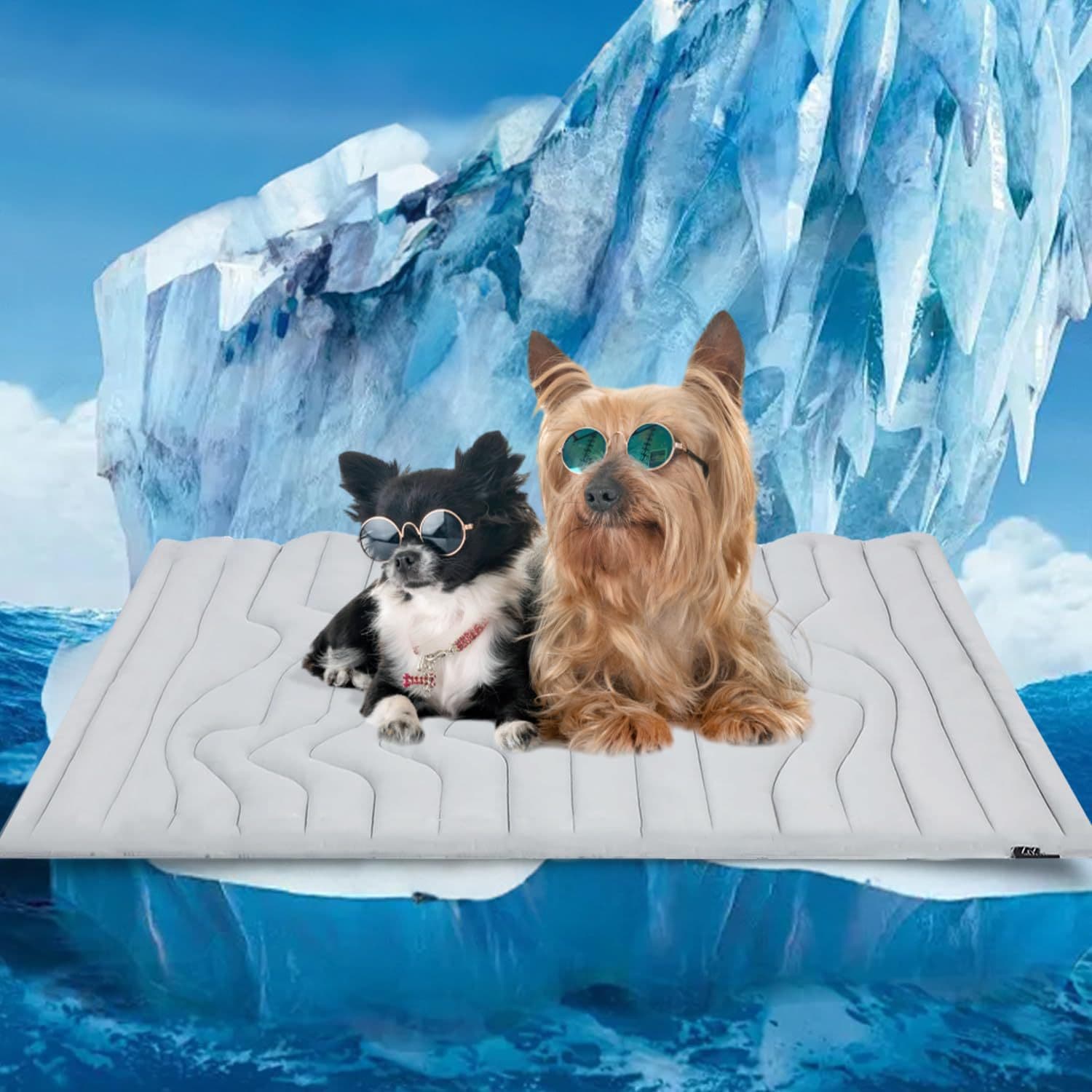 Pet Cooling Mat Self Cooling Pad for Dogs Cats Dual Sided Summer Sleeping Bed Medium
