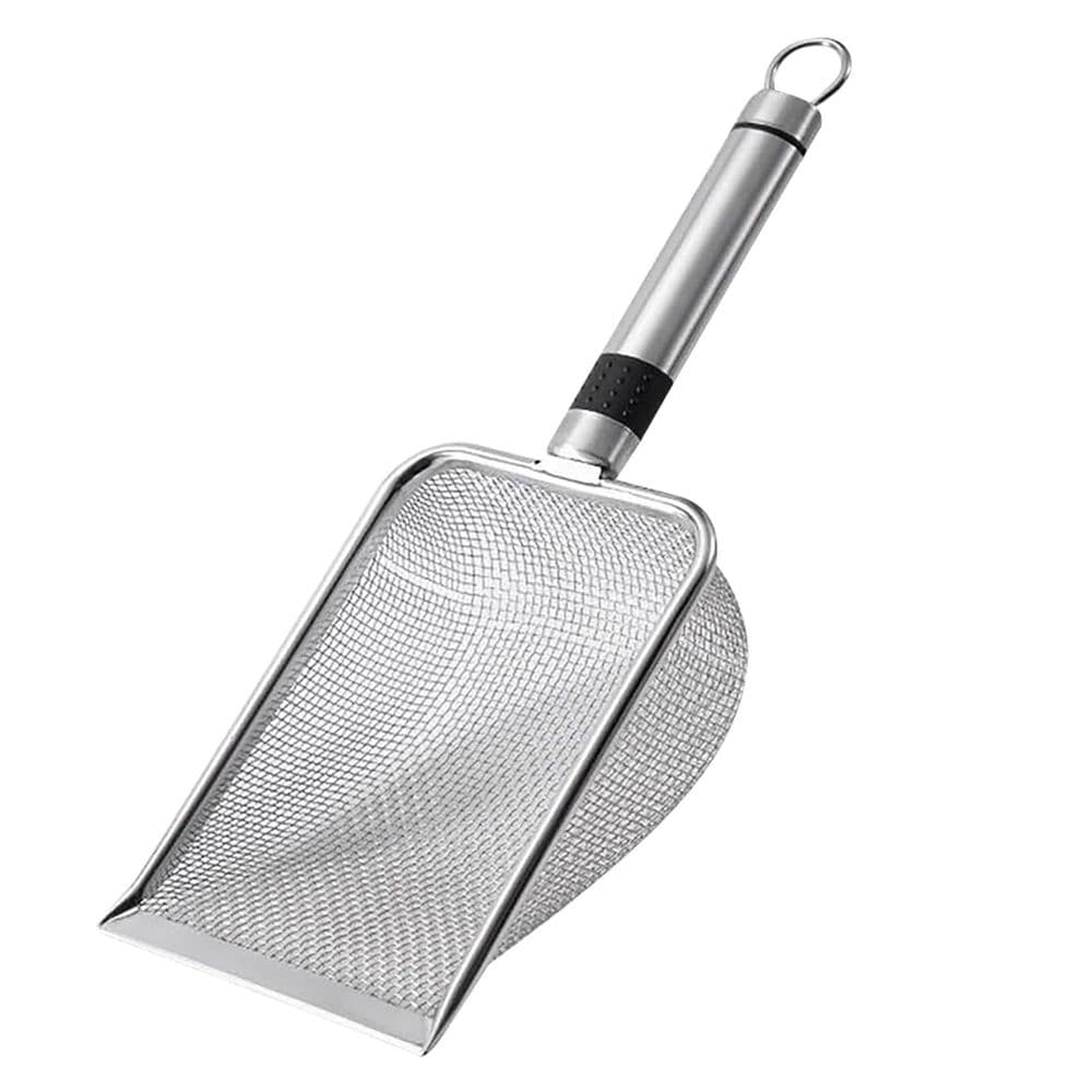 Stainless Steel Cat Litter Scoop | Fine Mesh Sifter Shovel for Pet Waste Cleaning | Small Hole Sand Sifter for Litter Box Maintenance | Durable Stainless Steel Pet Cleaning Tool for Home Use, photo 1 of 5