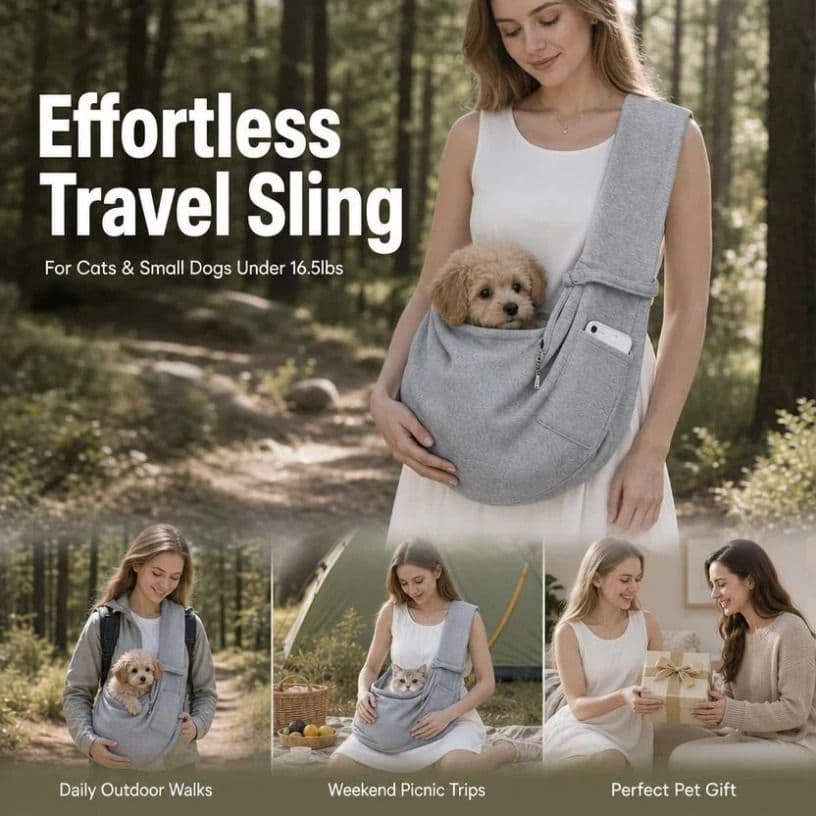 Breathable Cat Carrier Up To 7.5 kg, With Phone Pocket, Stress-Free Outdoor Trip Pet Gift, photo 1 of 10