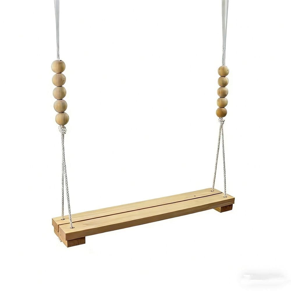Chicken Coop Parrot Swing Ladder 110 cm Wooden Bead Interactive Hanging Toy Promote Bird Growth Easy Disassemble for Medium Large Parrots Chickens CageBird Supplies Decor, photo 1 of 5