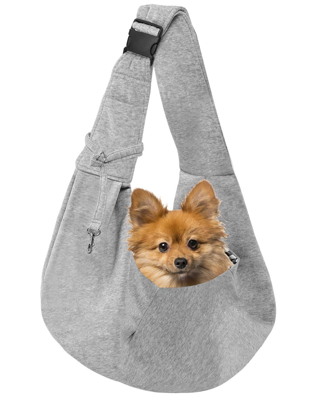 Grey Dog Carrier Bag Small Dog Carrier Sling Pet Travel Bag Australia, photo 1 of 7