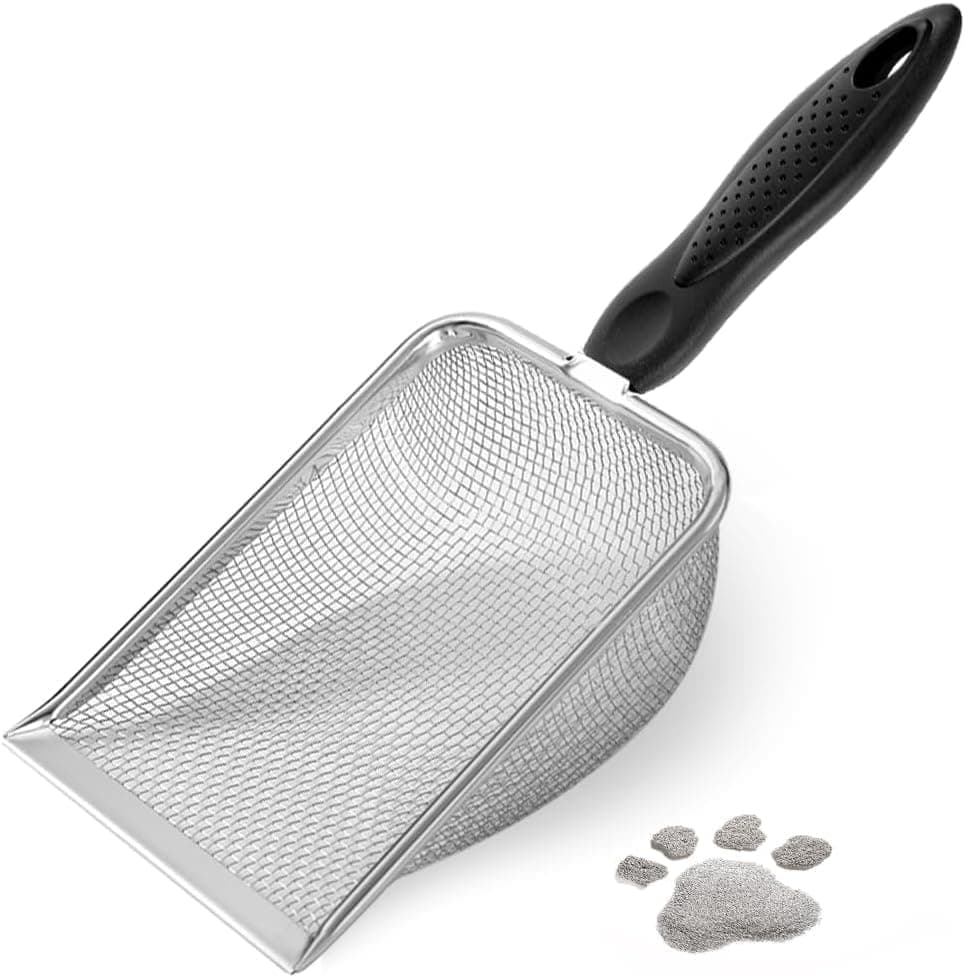 2PCS Stainless Steel Cat Litter Scoop with Mesh Design, Robust and Durable, Easy to Clean, photo 1 of 10