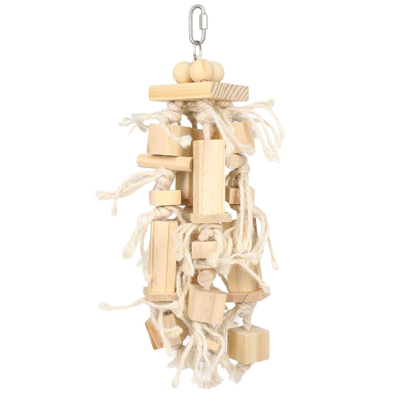 Blocks Natural Wood Large Bird Toy - Parrot Toys - Bird Toys for Parrots, Cockatoos, Macaws, Large Birds(log), photo 1 of 5