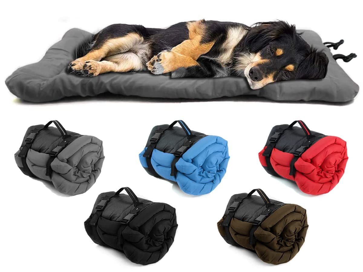 Outdoor Dog Bed, 35”x24“ Portable Camping Travel Dog Bed, Soft, Comfortable, Waterproof, Non-Slip, Machine Washable Easy to Clean Pet Mat for Small, Medium and Large Dog and Cat(gray), photo 1 of 7