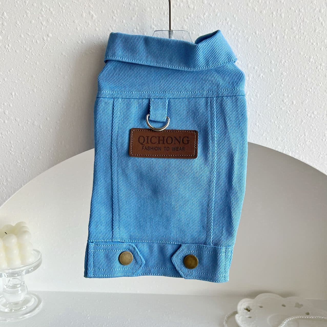 Pet Denim Jacket Qichong Small Dog Spring Autumn