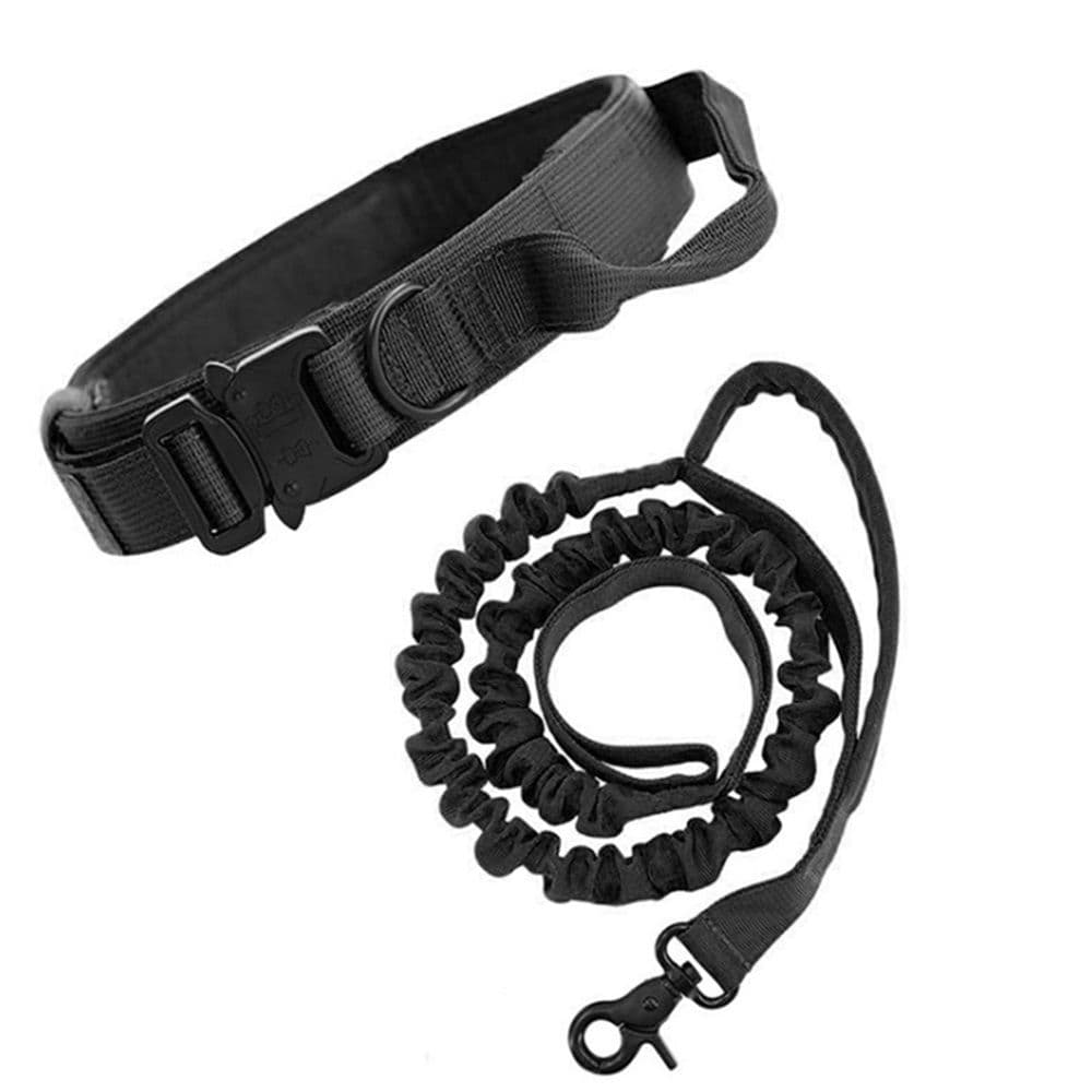 Nylon Dog Collar Adjustable Durable for Shepherd Outdoor Working Training Walking with Leash (XL, Black), photo 1 of 5