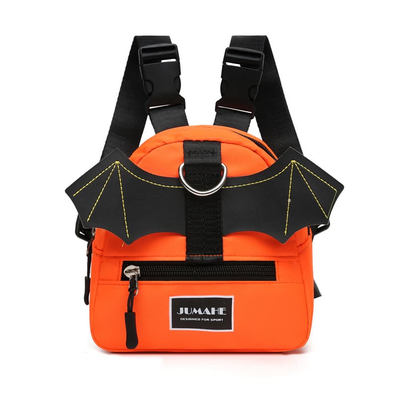 Adorable Bat-Wing Pet Backpack for Dogs | Self-Wearing Snack Pouch | Adjustable Harness Bag with Leash Attachment
