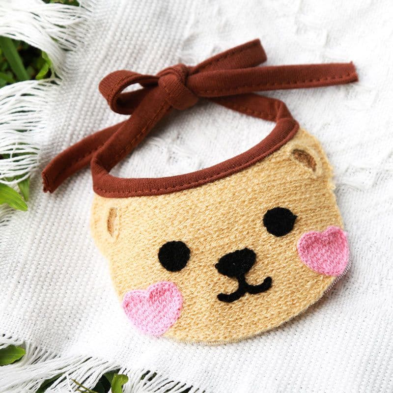 Pet Scarf Wool Lace Up Cat Dog M