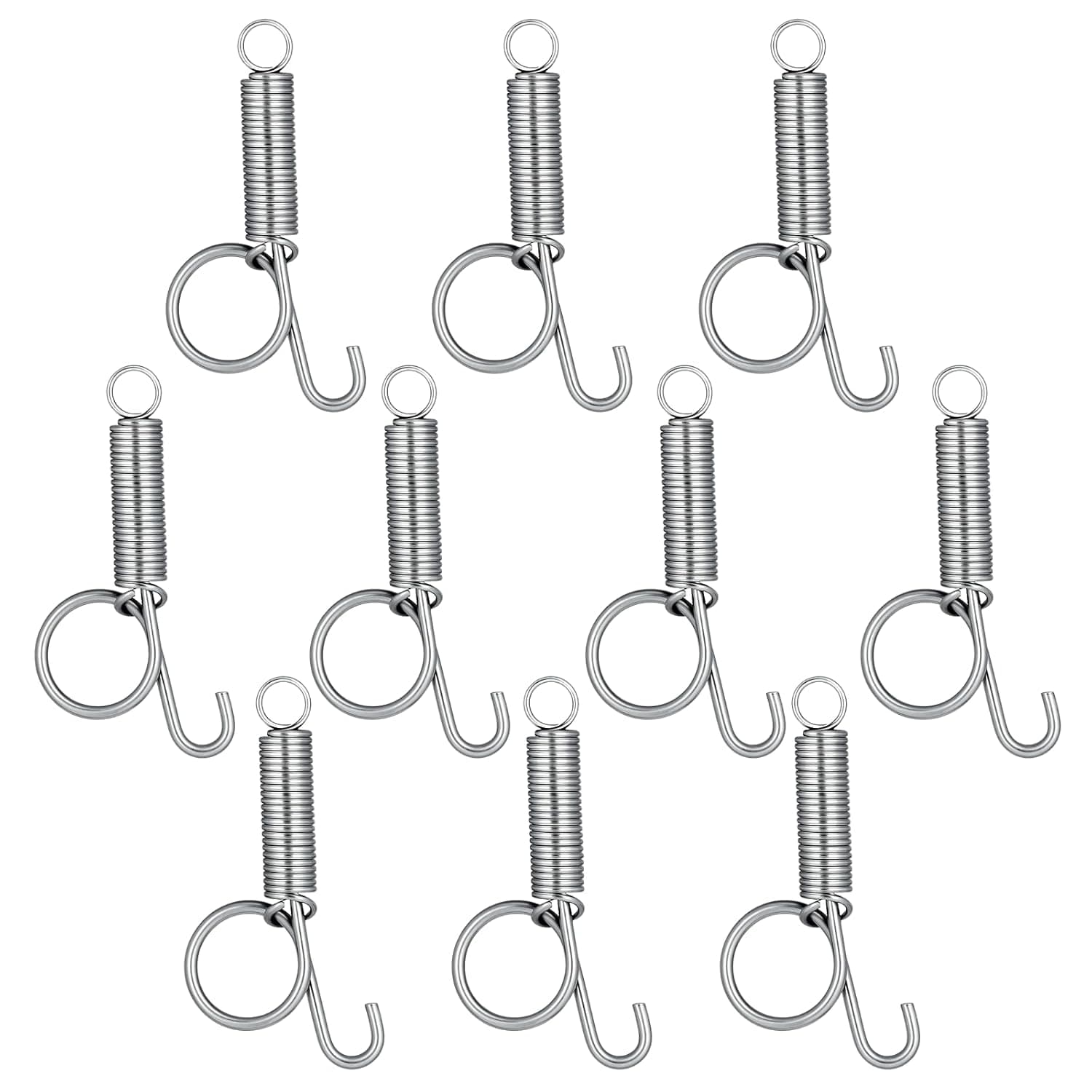 10 Pack Spring Cage Latch Door Spring Hook, Pet Door Latch Metal Finger Pet Cage Lock Wire Clips Rabbit Cages Accessories for Rabbit, Dog, Cat, Parrot, Guinea Pig, Small Animal Cages Doors (Large), photo 1 of 7