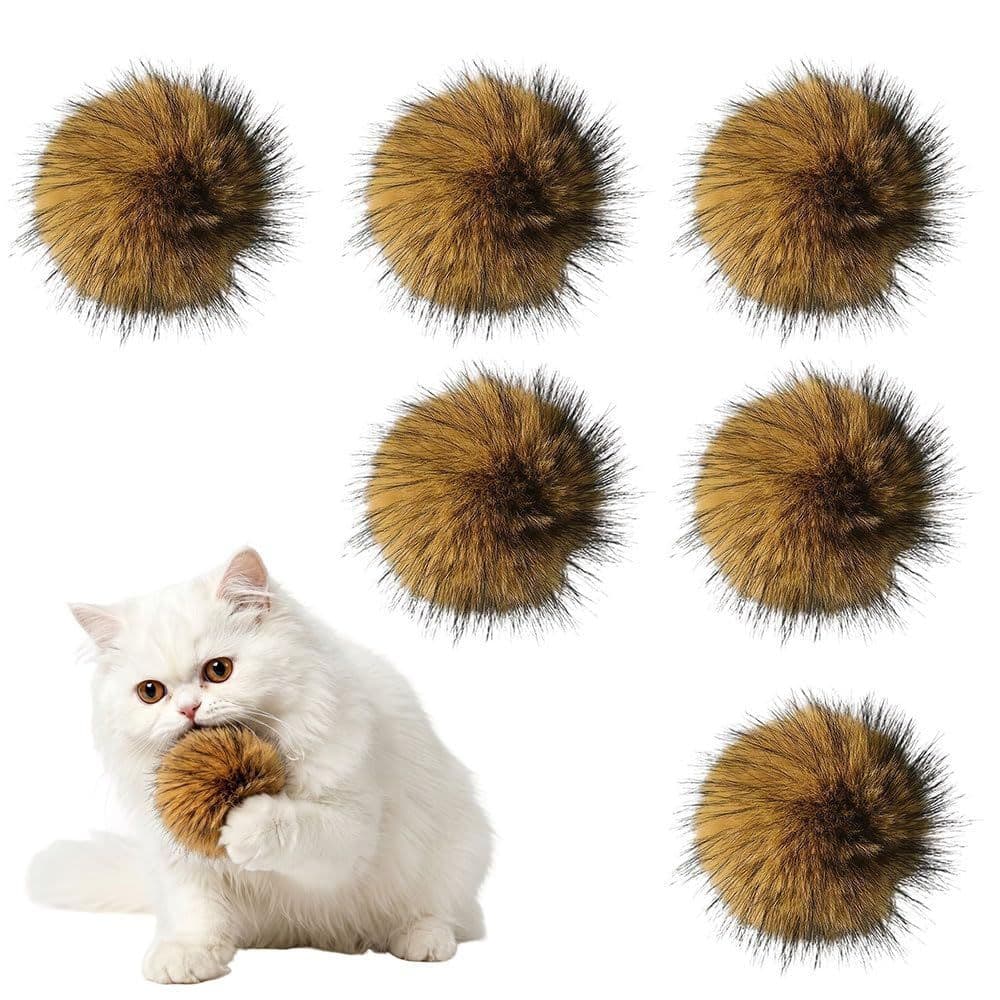 Cat Toys Furry Pom-Pom Toys Durable Cat Toys Indoor Cat Toys Cat Playtime, photo 1 of 7