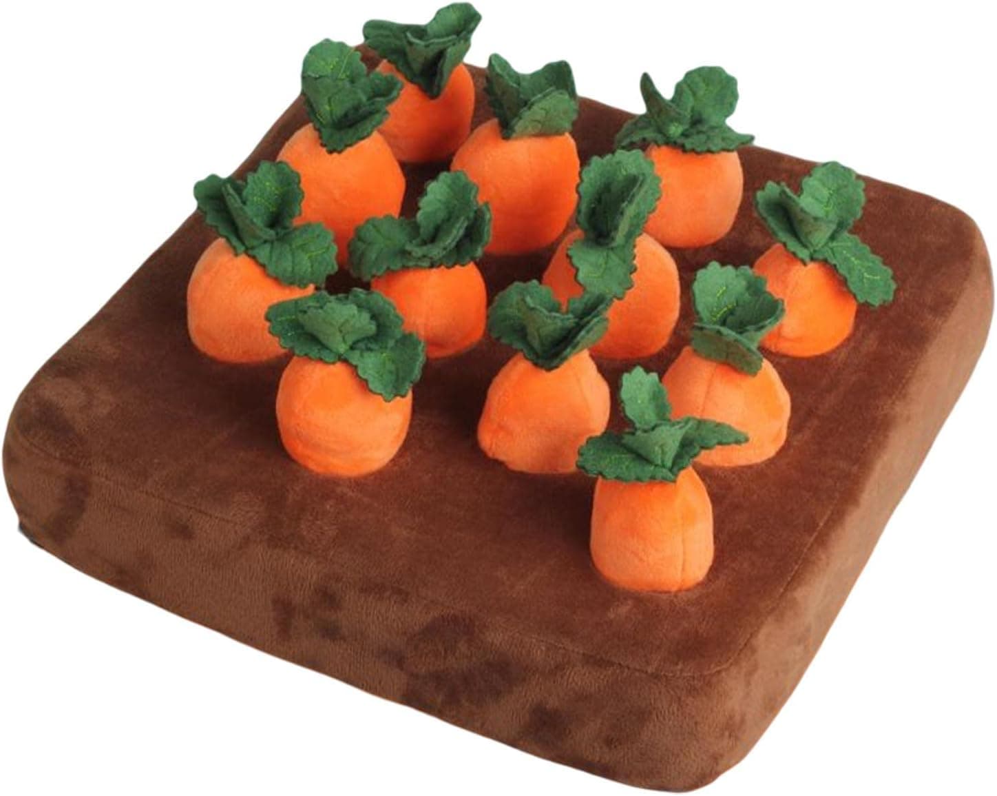 Dog Carrot Plush Toy, Vegetable Fruit for Dogs Cats IQ Toy, Pull The Carrot Stuffed Toy, Molars Toy Pet Interaction, Pet Feeding Training, 12Pcs Carrot, photo 1 of 8