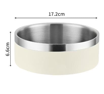 Premium 304 Stainless Steel Pet Bowl - Non-Slip, Anti-Tip Food & Water Dish for Dogs & Cats - Durable & Easy Clean