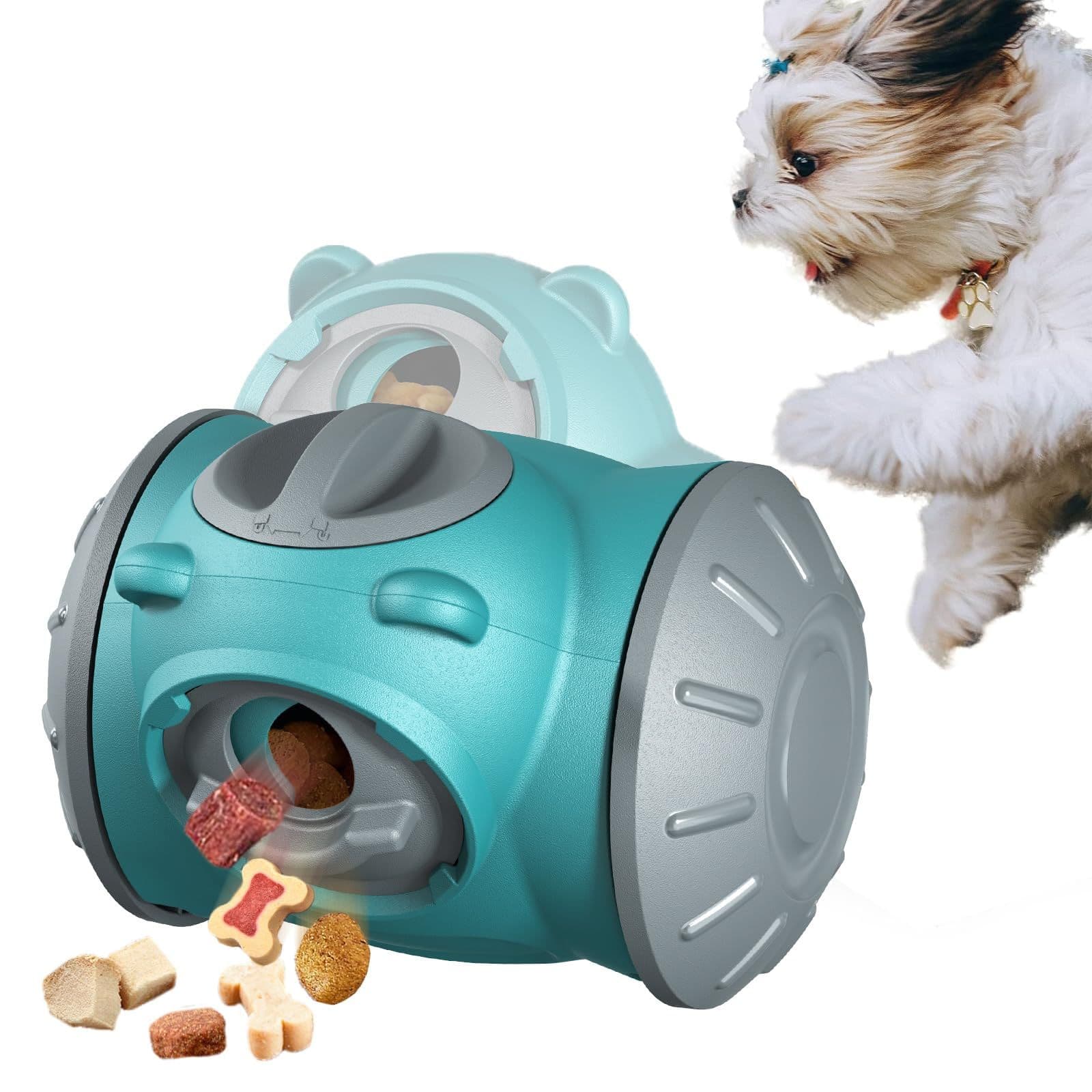 Dispensing Puzzle Toys for Medium Small Dogs, Interactive Chase Toys, Slow Feeder, Perfect Alternative to Slow Feeder Dog(Blue), photo 1 of 5