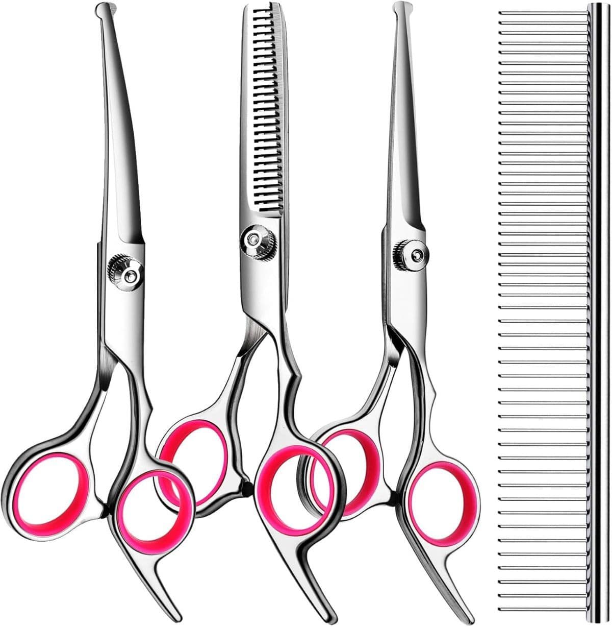 Dog Grooming Scissors Cat Grooming Scissors 4-In-1 Grooming Set Pet Grooming