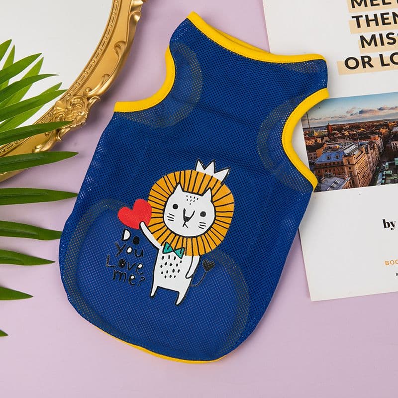 Pet Mesh Vest Dog Cat Clothing Lelemiao Polyester