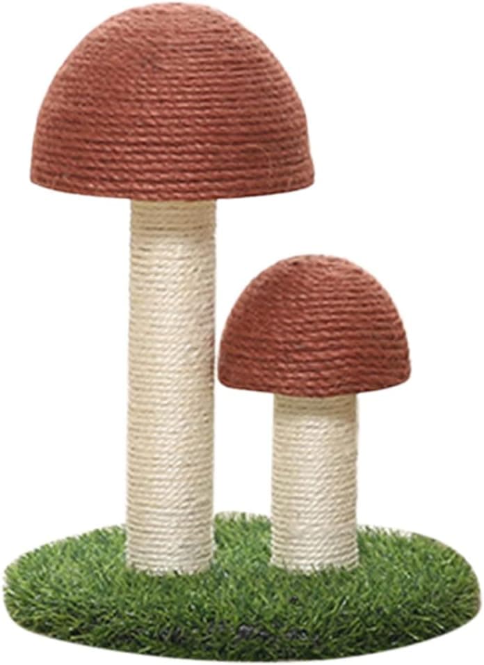 Mushroom Cat Scratching Post with Natural Sisal, Simulation Lawn Cat Climbing Shelf, Multifunctional Cat Toys Scratching Board for Play and Rest, Cat Furniture Protector, photo 1 of 8