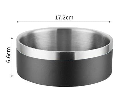 Premium 304 Stainless Steel Pet Bowl - Non-Slip, Anti-Tip Food & Water Dish for Dogs & Cats - Durable & Easy Clean