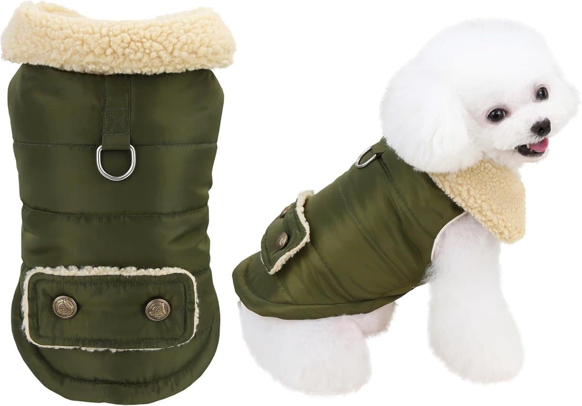 Dog Coat - Extreme Cold Weather Coat - Winter Dog Coat - Warm Dog Coat - Windproof Dog Coat - Velvet Dog Coat - Thick Winter Clothing - Fur Collar - Perfect for Dogs - Size XXL