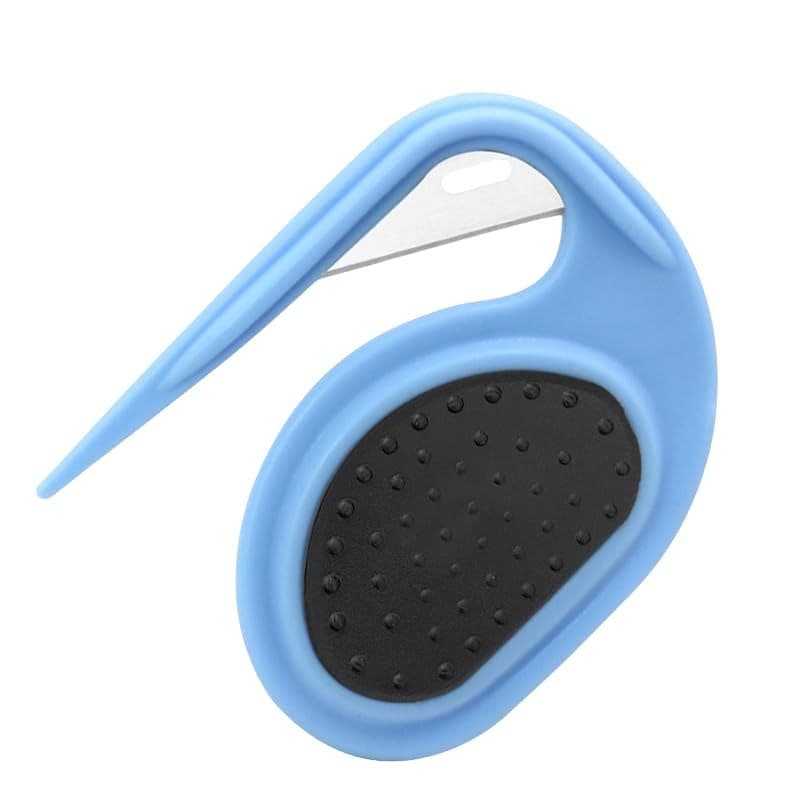 Dog Undercoat Comb Letter Opener Wrapping Paper Cutter Sliding Cutter for Christmas Pet Open Knot Comb for Cat(Blue), photo 1 of 5