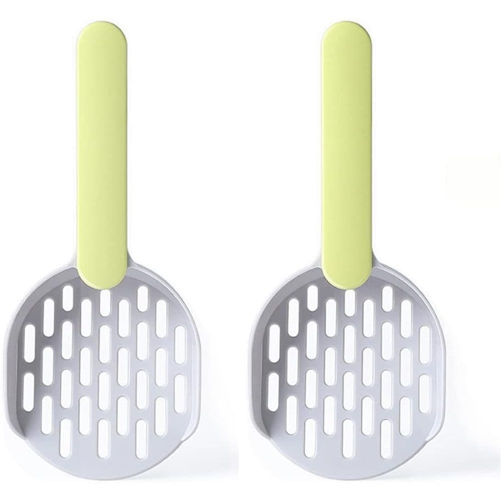 2 pack Easy to Clean Sifting Litter Scoop Shovel,Cat Litter Cat Poop Tool High-Grade ABS Plastic Cat Litter Scoop is Durable (Green), photo 1 of 5