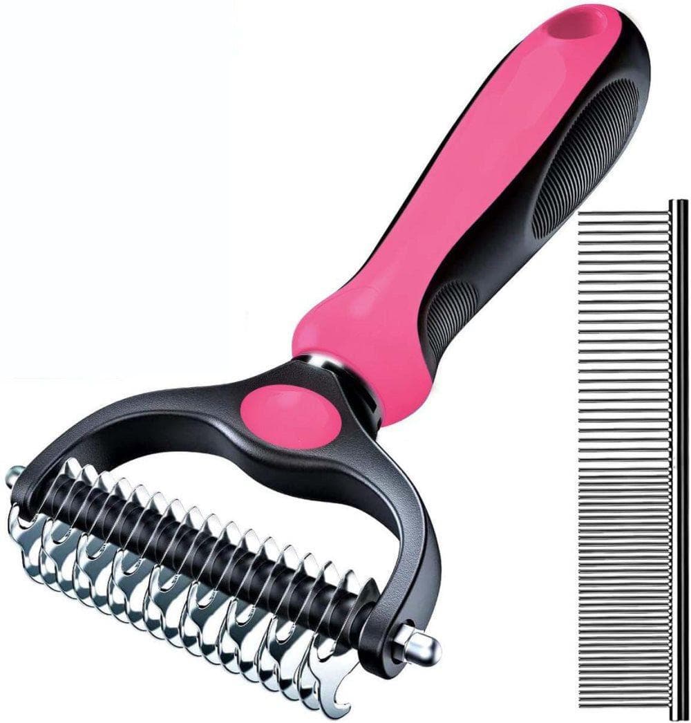 Pet grooming undercoat comb for dogs and cats, compatible with Oral-B Braun Xiaomi Philips Samsung, Pink, photo 1 of 5