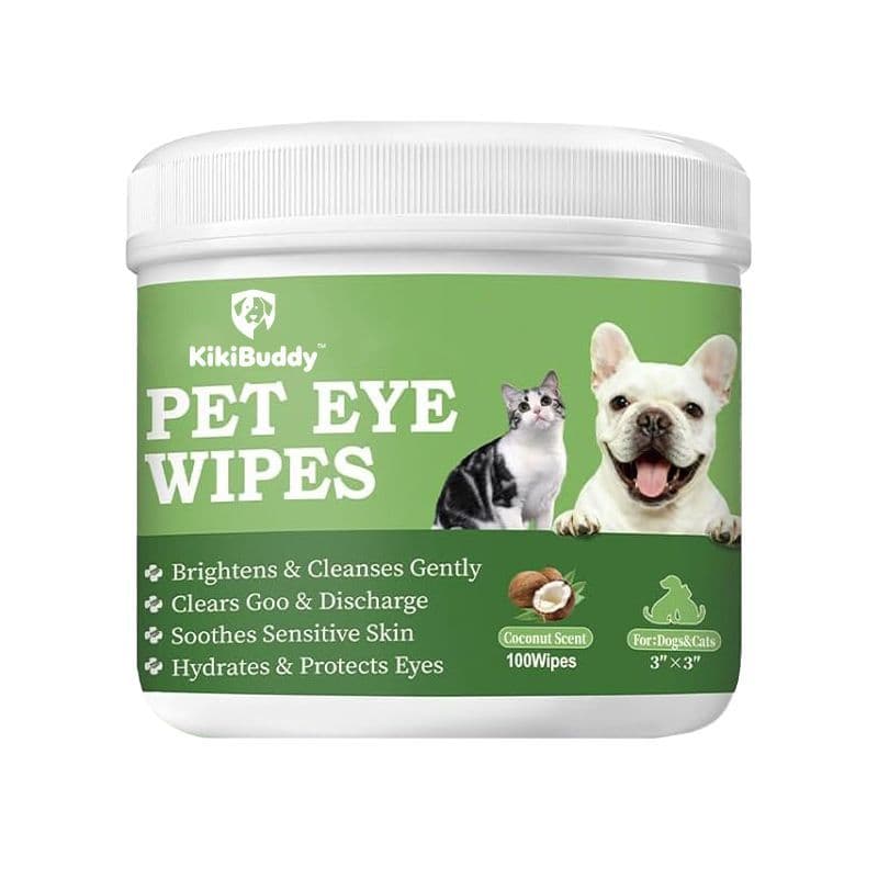 Dog Eye Wipes Tear Stain Remover for Dogs & Cats, Gentle Pet Eye Cleaner Pads to Remove Discharge, Crust & Boogers, Natural Grooming Supplies for Puppy, Kitten - 100ct, Coconut Scent, photo 1 of 7