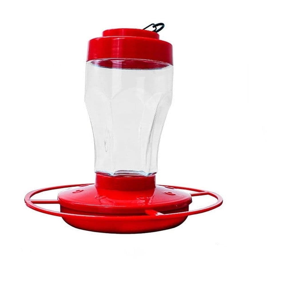 Ant-Proof Hanging Hummingbird Feeders | Outdoor Red Plastic Feeders with 5 Flower-Shaped Ports | Leak-Proof Design & Easy to Clean | 13.5 oz Capacity | Includes Cleaning Brush, photo 1 of 5