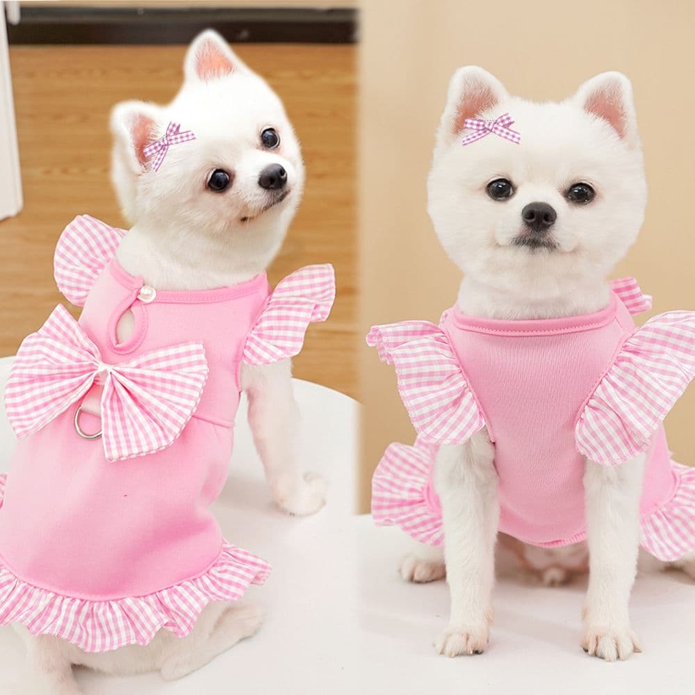 Dog Cat Dress Polyester Fleece Leash Large Breed 398C Hoodie with Cut-out Sleeves Dress
