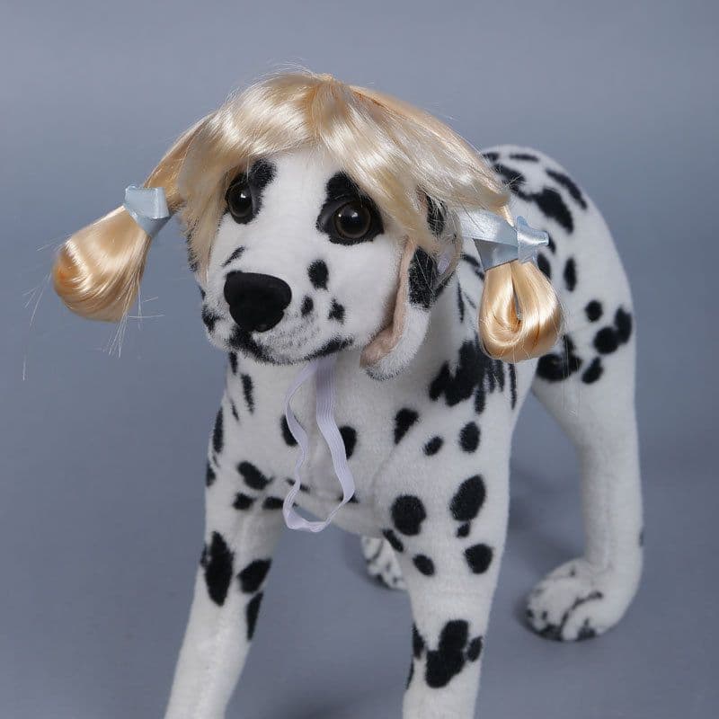 Pet Dog Wig Braided Style Beautiful Si Ni